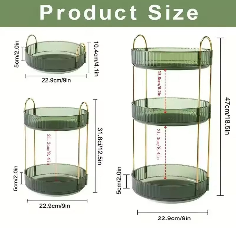 Luxury 360° Rotating Makeup Organizer, Transparent Cosmetics Storage Rack, Multifunctional Large Capacity Storage Box Luxury 360° Rotating Makeup Organizer, Transparent Cosmetics Storage Rack, Multifunctional Large Capacity Storage Box